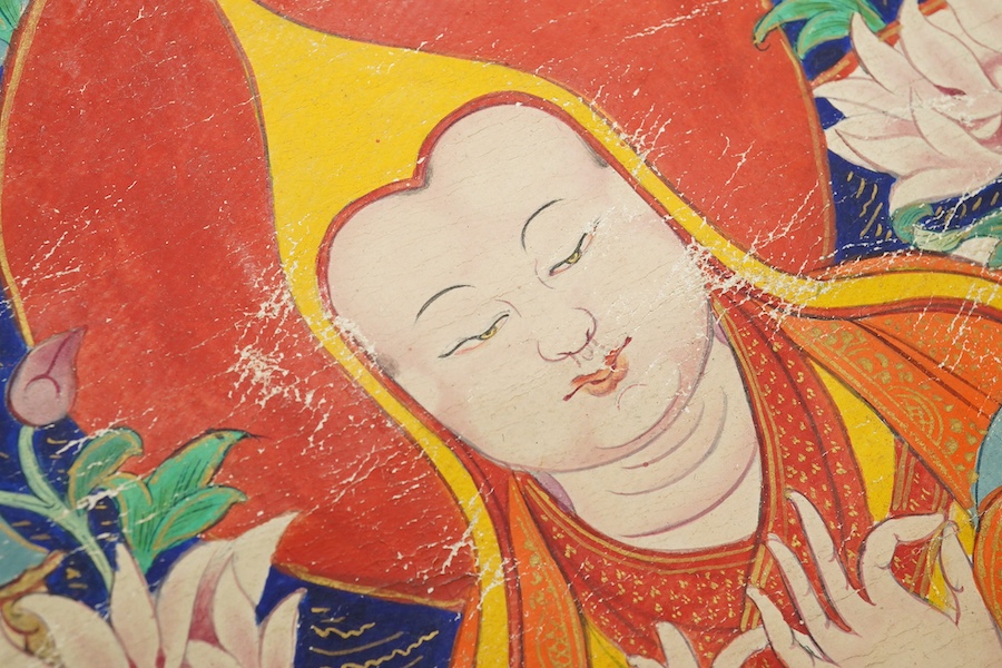 A Tibetan thangka, 18th/19th century, depicting Master Tsongkhapa